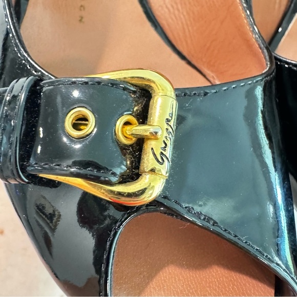 Giuseppe Zanotti Black Patent Leather Peep Toe Pumps Size 38.5 - Picture 3 of 15